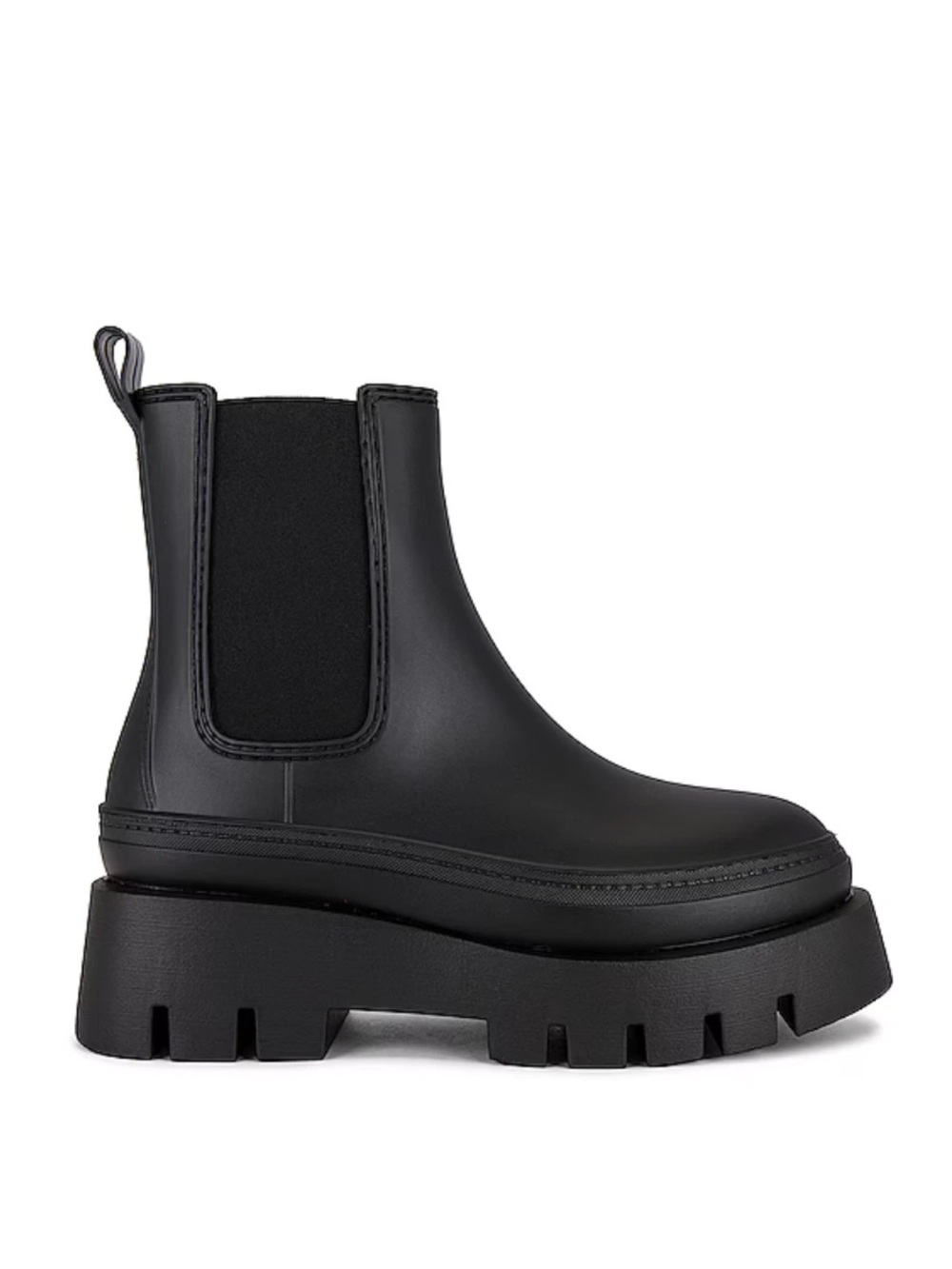 Jeffrey Campbell Women's Black Matte Double Platform Rain Storm Boots Size 9
